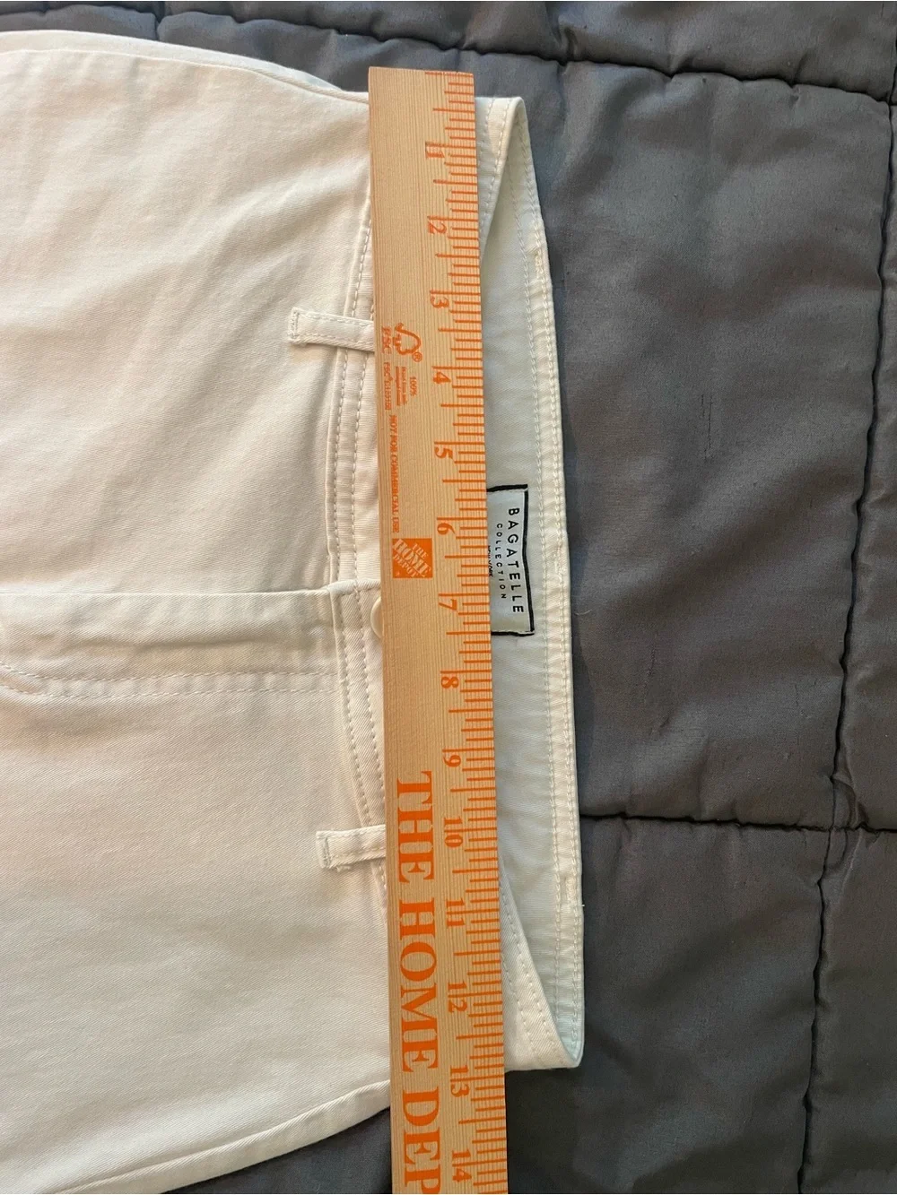Bagatelle Collection Women's Ivory Wide-Leg Twill Cotton Pants Pockets Size 2